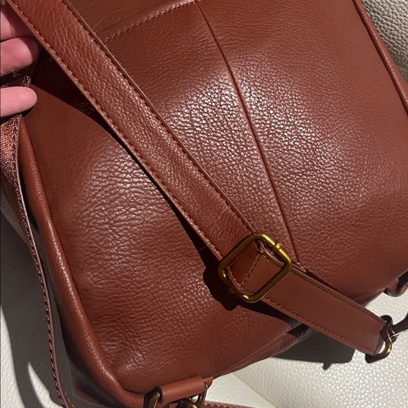 NWT American leather Co Leather Catalina convertible backpack Brown cognac Bag - Picture 16 of 16